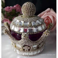 Bouteille de parfum en cristal de couronne d&#39;étincelle pour des centres de mariage
